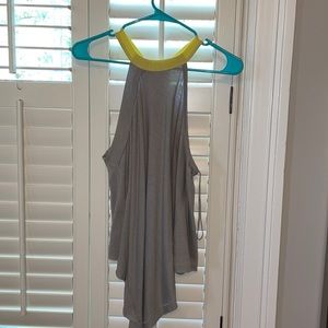 Free People Lime/Yellow and Grey Tank